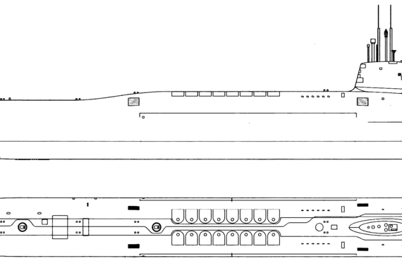 Подводная лодка HMS Vanguard S28 [Submarine] - чертежи, габариты, рисунки
